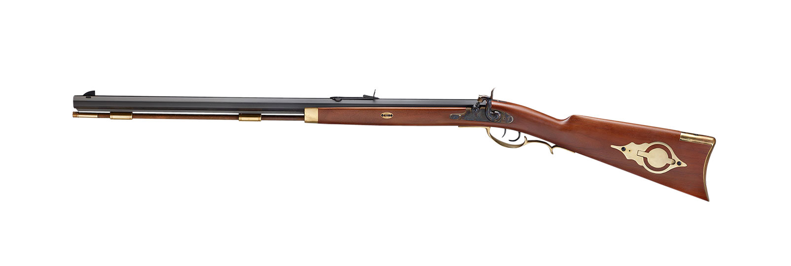 Taylors & Company 210109 Pedersoli Hawken Target 50 Cal Percussion 28" Blued Single Shot Octagon Barrel, Color Case Hardened Steel Receiver, Fixed Walnut Stock