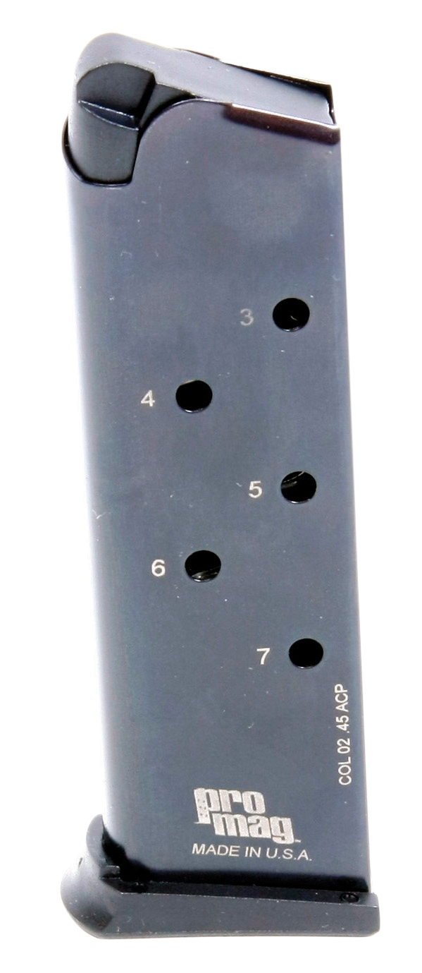 ProMag COL02 Standard  7rd 45 ACP Fits 1911 Government Blued Steel