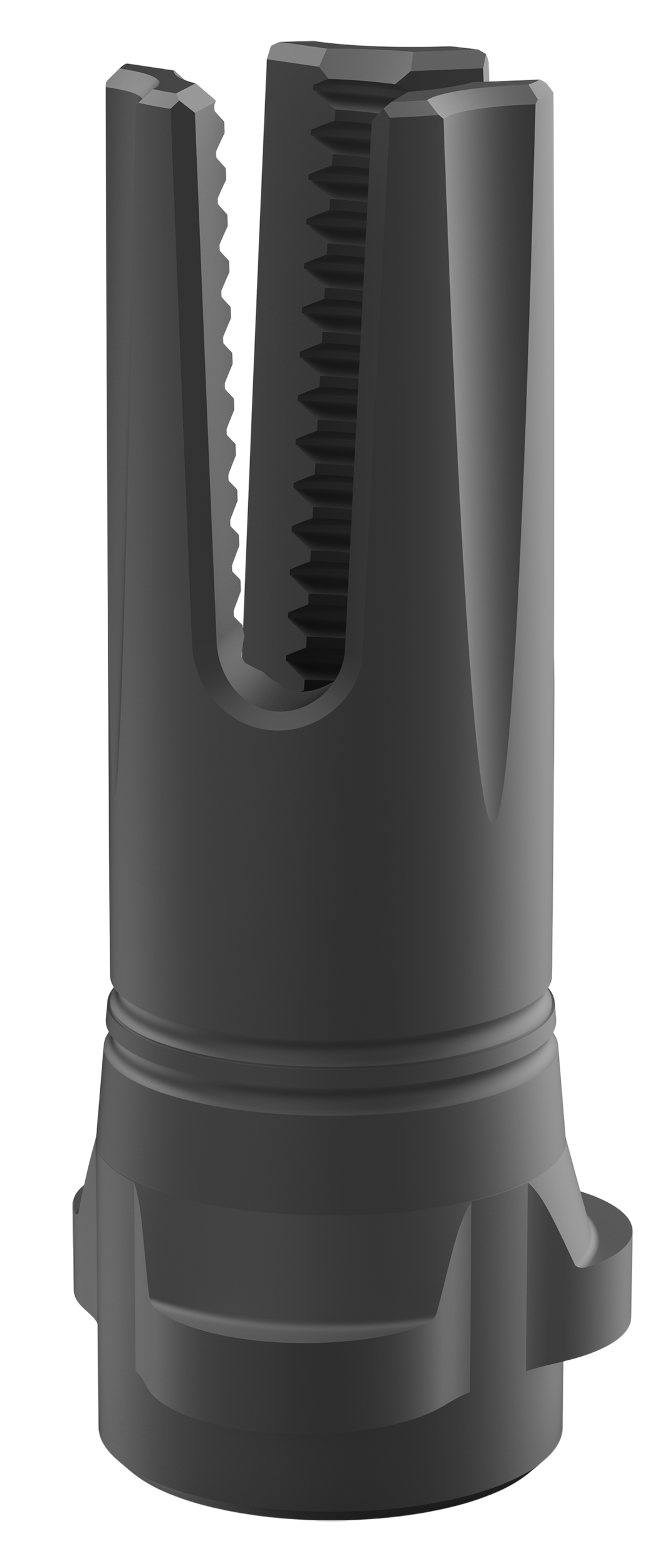 Breek Arms BRK4319 Scorch 3-Prong Flash Hider Black Nitride Steel 5/8"x24 Threads 9mmLuger Compatible w/ Breek-LOK 3QD