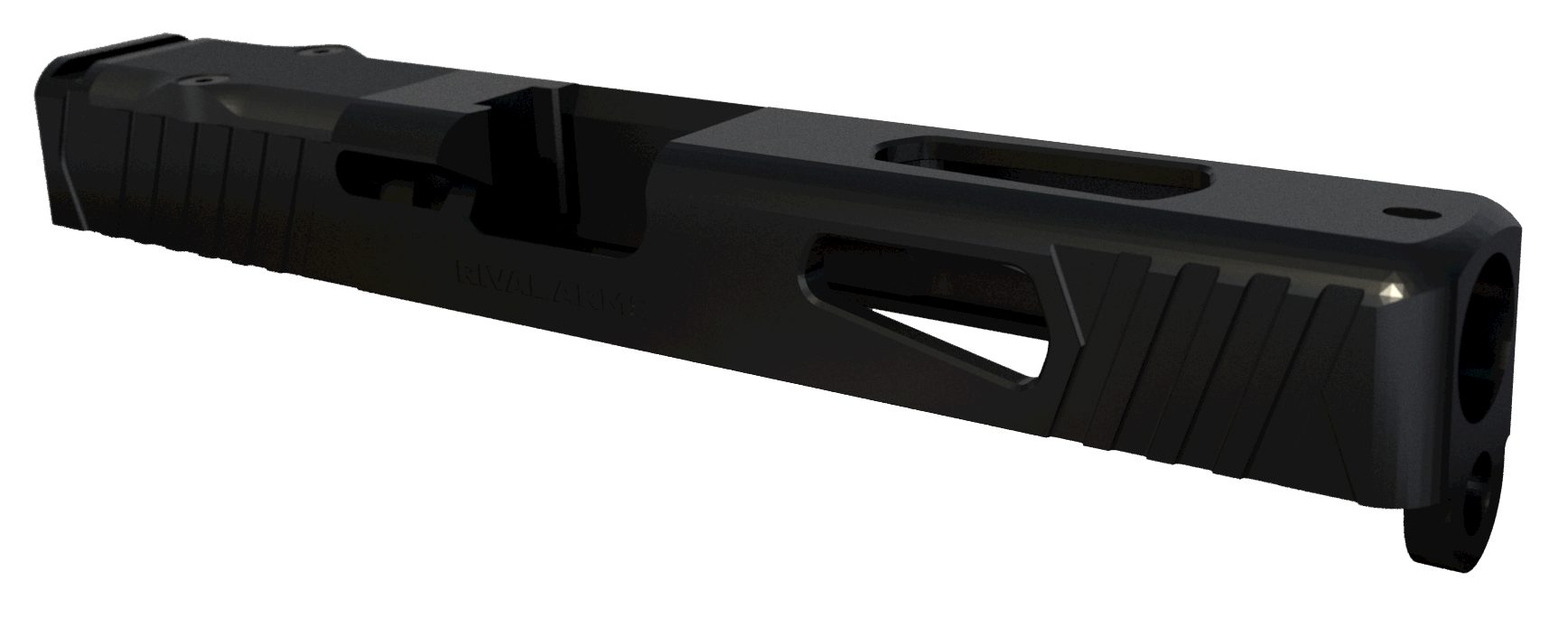 Rival Arms RA10G102A Precision Slide A1 QPQ Black 17-4 Stainless Steel with Front/Rear Serrations & RMR Optic Cut for 9mm Luger Glock 17 Gen3
