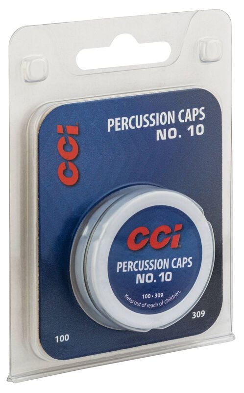 CCI 10 PERCUSSION CAPS - INVENTORY REGULATED 100 RD/BX 50 BX/CS