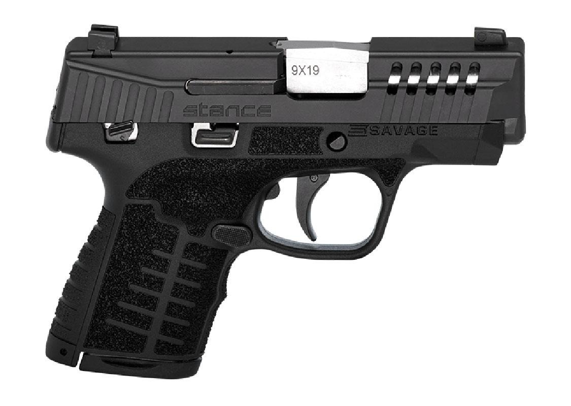 Savage Arms Stance Black Manual Safety Night Sights Handgun 9mm Luger 7rd Magazine 3.2" Barrel Black Grip - Demo