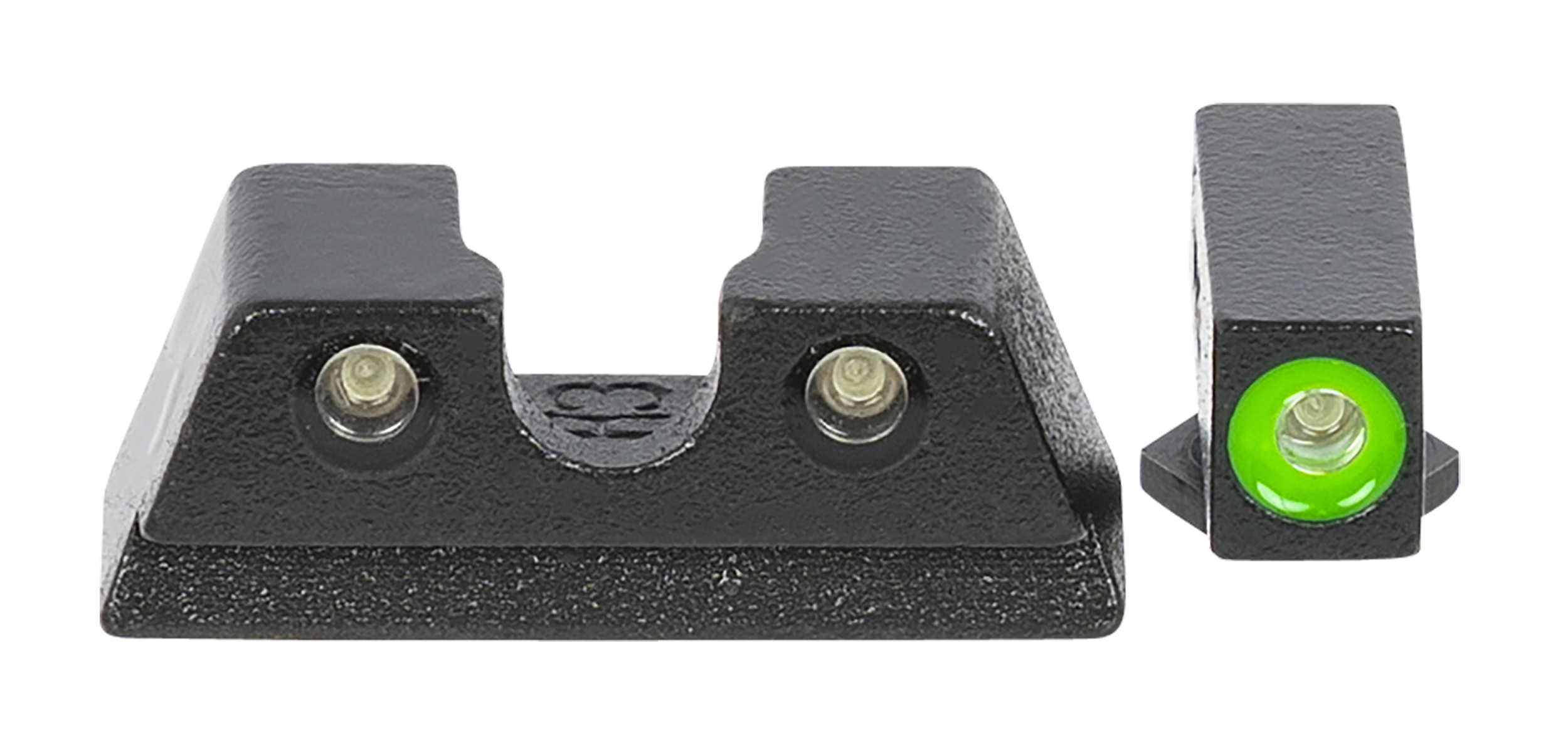 Meprolight USA 402203111 Hyper-Bright  Green Tritium Green Outline Front Sight-Green Tritium Black Outline Rear Sight Glock 42/43