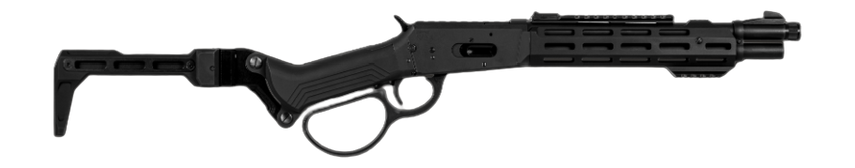 Derya Firearms RANX.12.44 RANX  44 Mag 4+1 12" Black Melonite Threaded Barrel, Black Melonite Steel Receiver w/Picatinny Rail, M-LOK/Picatinny Rail Forend, Black Aluminum Ironwolf Stock