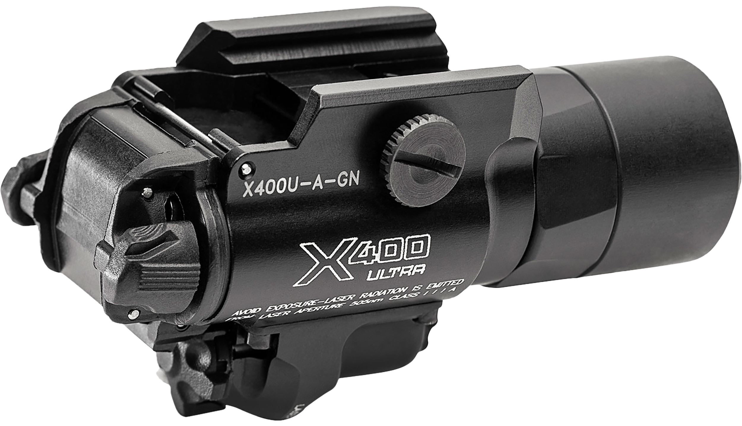 SureFire X400UAGN X400U-A-GN Ultra Black Anodized 1,000 Lumens White LED/Green Laser