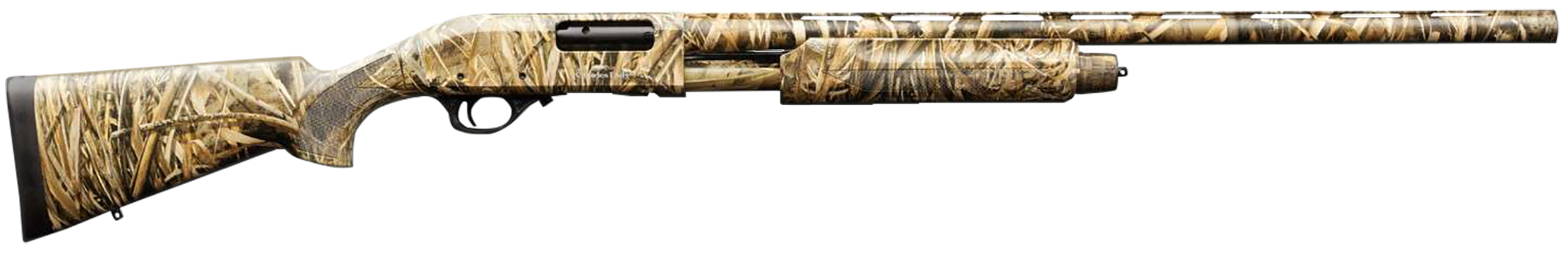 Charles Daly 930406 301  Full Size 12 Gauge Pump 3" 4+1 28" Overall TrueTimber DRT Vent Rib Barrel, Aluminum Grooved Receiver, Fixed TrueTimber DRT Synthetic Stock, Beretta/Benelli Mobil Choke System