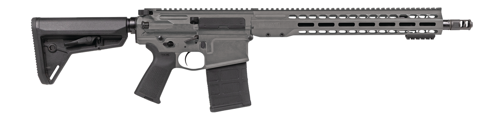 Barrett 19453 REC10 DMR 308 Win 20+1 16" Black Match Grade Threaded Barrel, Tungsten Gray Cerakote Aluminum Receiver w/Picatinny Rail, M-LOK Handguard, Magpul MOE Black Polymer Stock & Grip, Ambidextr