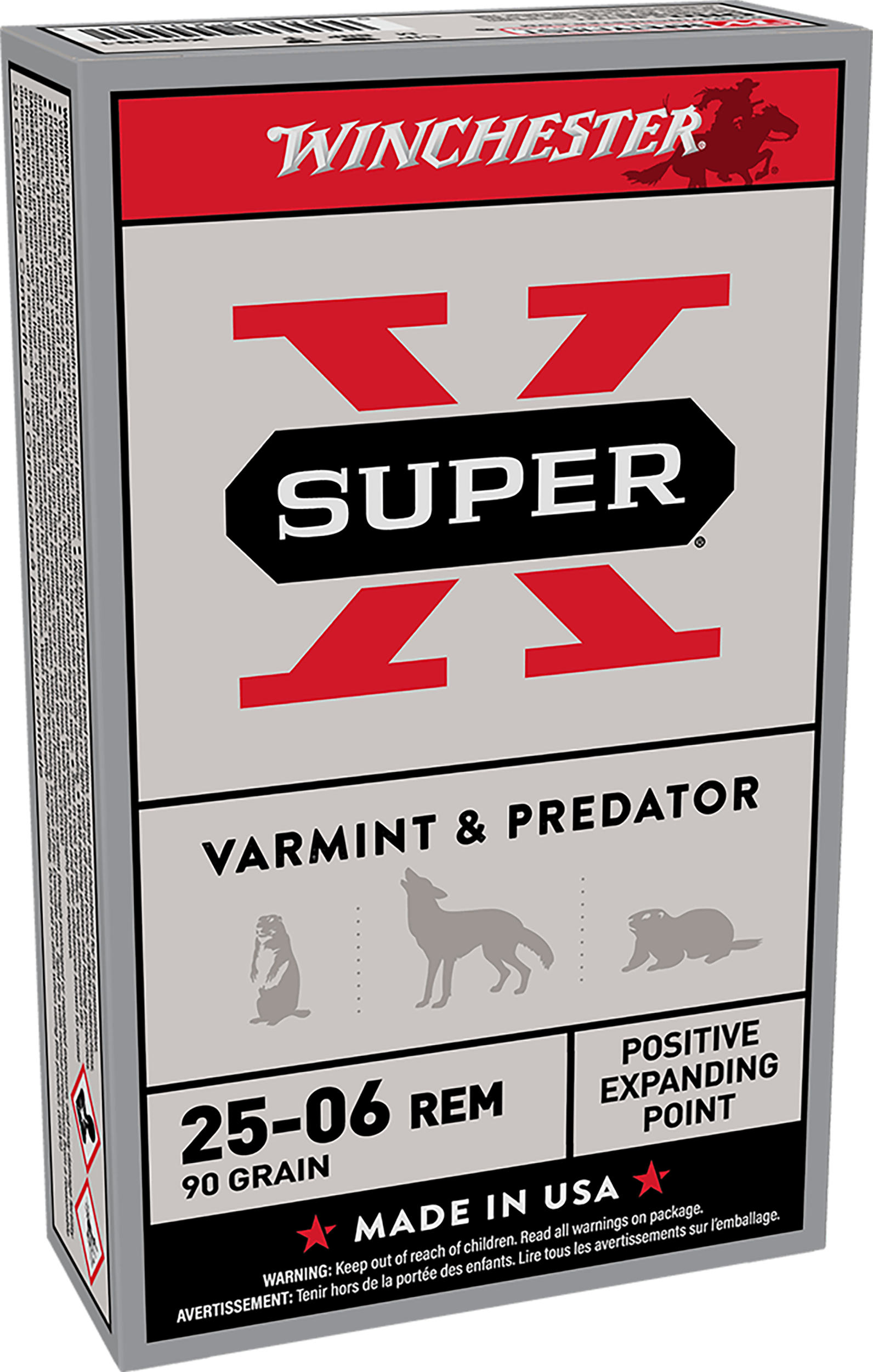 Winchester Ammo X25061 Super X  25-06Rem 90gr Positive Expanding Point 20 Per Box/10 Case