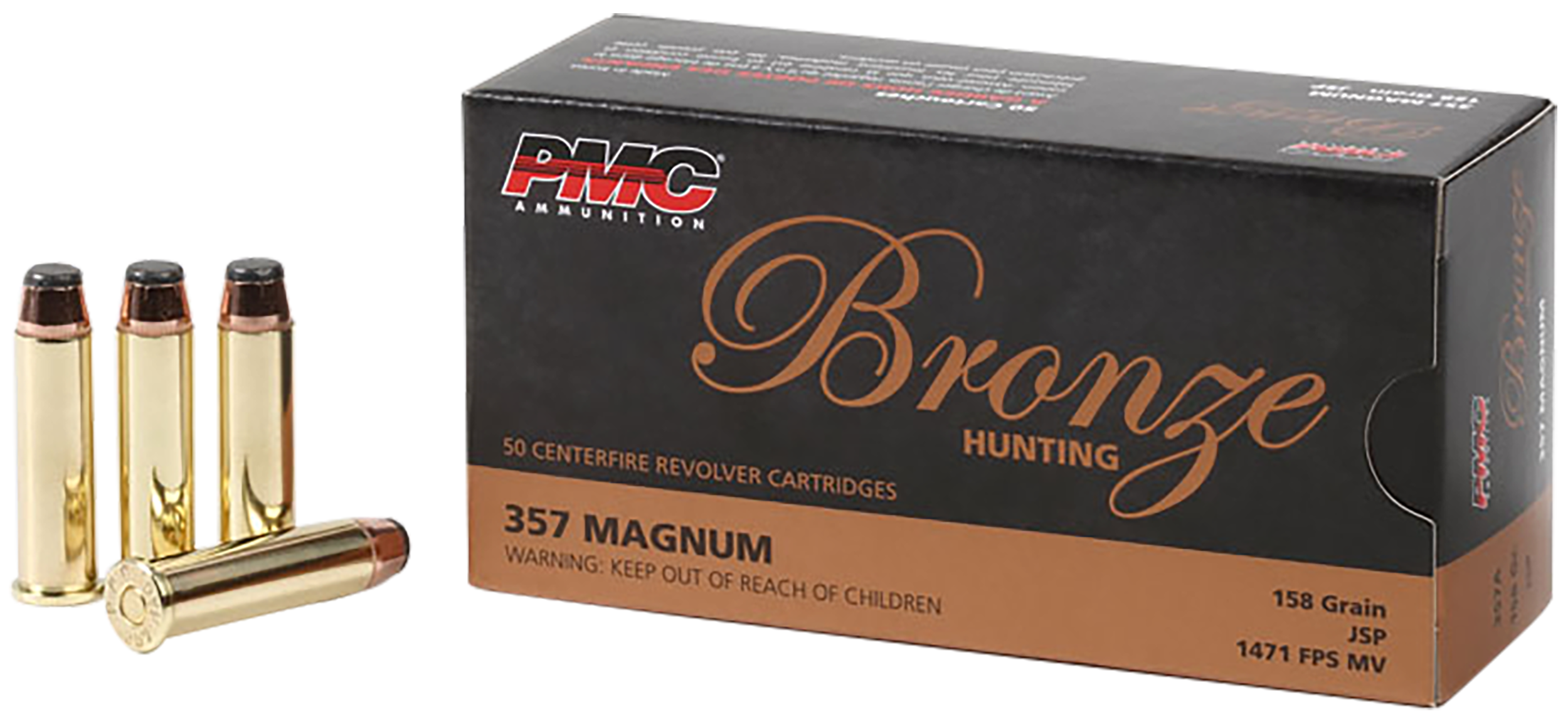 PMC 357A Bronze  357Mag 158gr Jacketed Soft Point 50 Per Box/20 Case