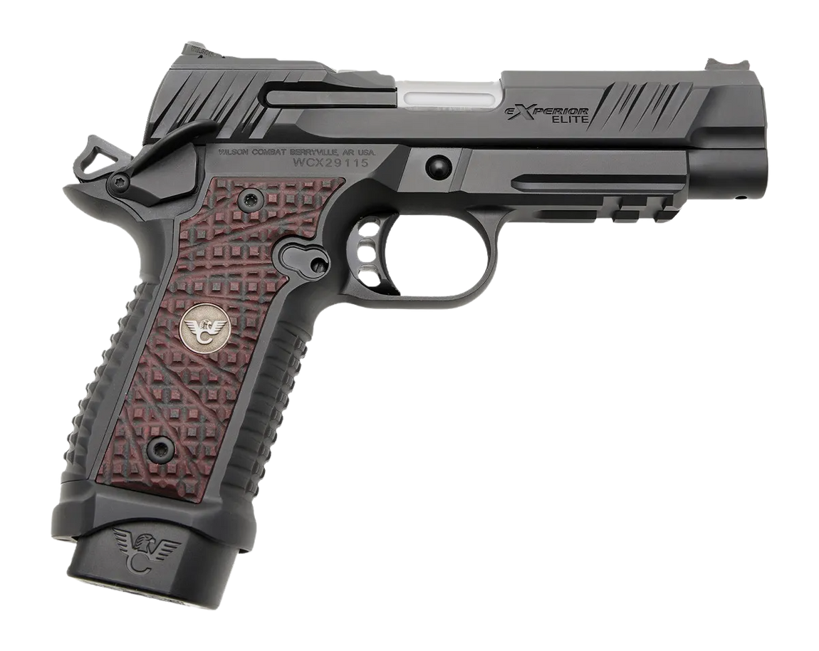 Wilson Combat XPDCOPR9A eXperior Commander Frame 9mm Luger 15+1 4.25" Stainless Match Grade Barrel, Black Armor-Tuff Carbon Steel Serrated Slide & Frame w/Accessory Rail & Beavertail, Black G10 TRAK G