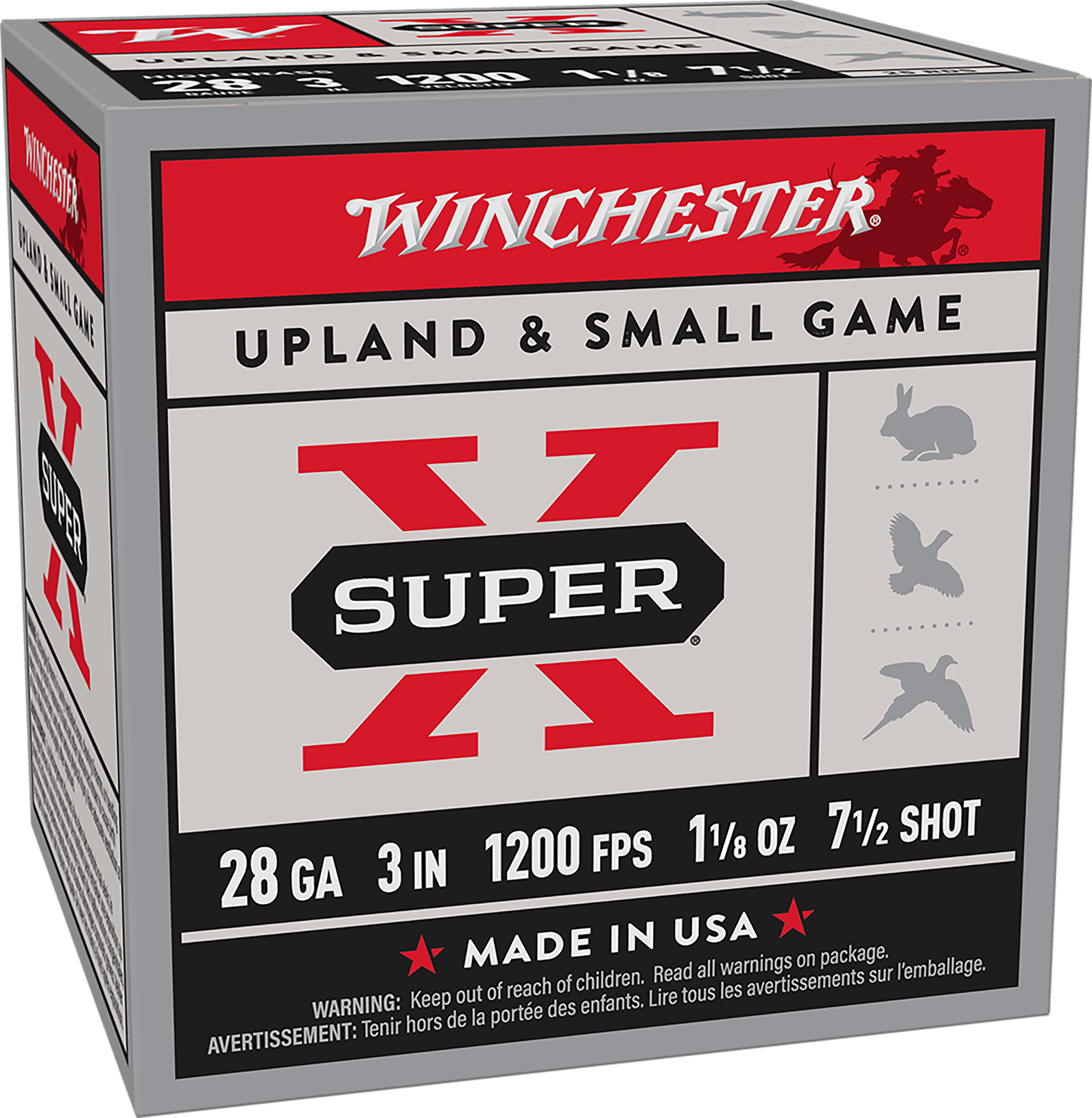 Winchester Ammo X2837 Super X  28Gauge 3" 1 1/8oz 7.5Shot 25 Per Box/10 Case