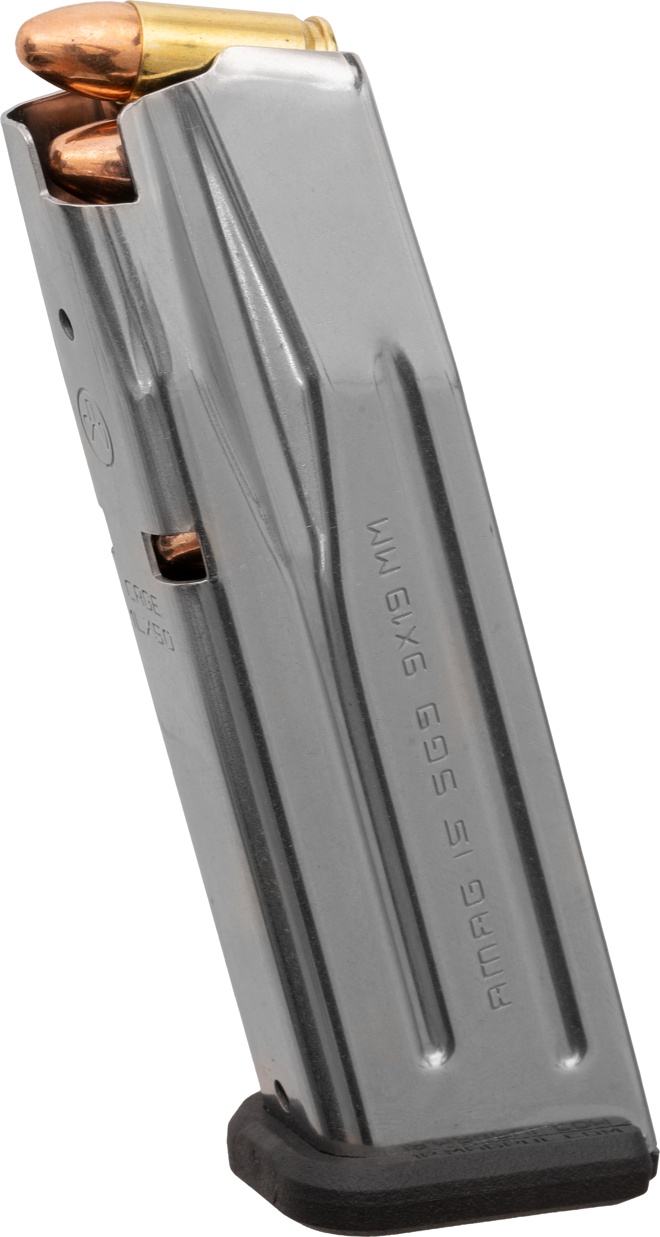 Magpul MAG1464SST AMAG  15rd 9mm Fits Sig P320 Silver Stainless Steel