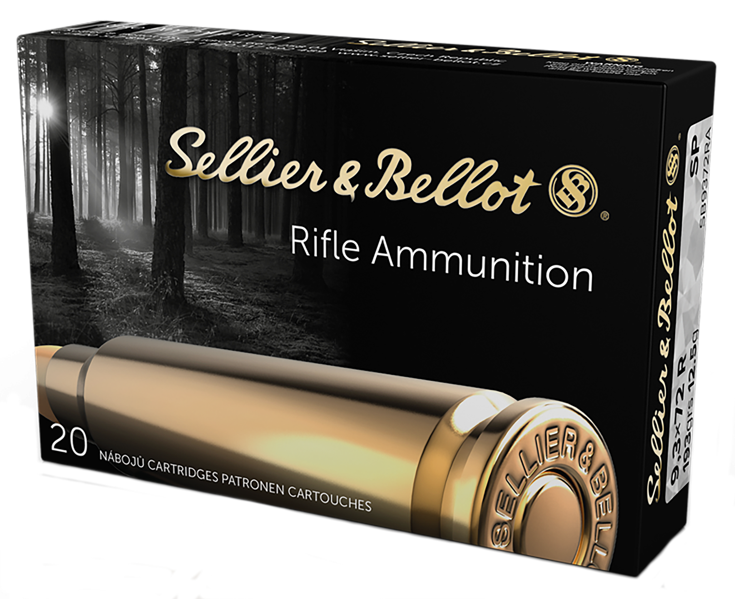 Sellier & Bellot SB9372RA Rifle  9.3mmx72R 193gr Soft Point 20 Per Box/20 Case