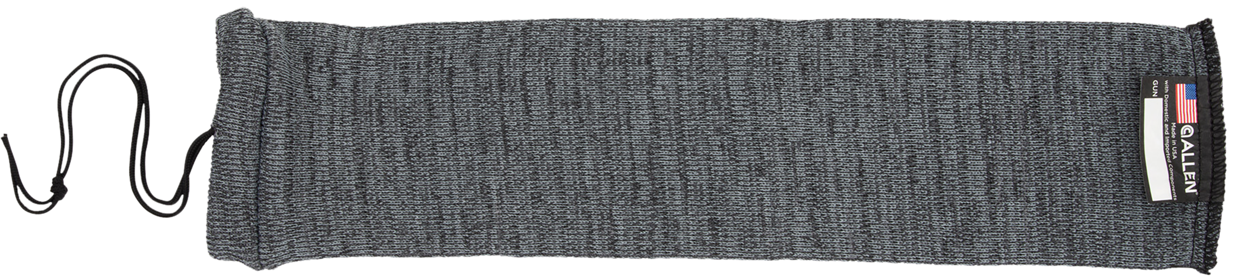 Allen 1314 Knit Handgun Sock  Heather Gray, Silicone Treatment, Drawstring Closure for Most Handguns up to 14" Long