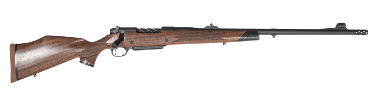 Weatherby MFT01N653WR8B Mark V Frontier Full Size 6.5-300 WBY Mag 3+1 26" + 2" Graphite Black Cerakote Threaded Barrel, Graphite Black Cerakote Steel Drilled & Tapped Receiver, Oiled Walnut Monte Carl