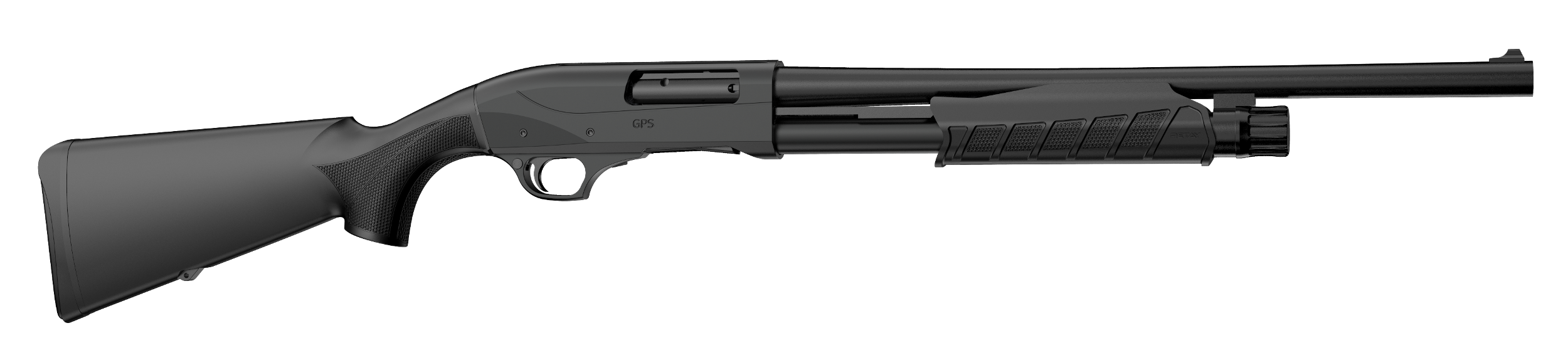 Retay USA GPSTAC18 GPS Tactical Inertia Plus 12 Gauge with 18.50" Deep Bore Drilled Barrel, 3" Chamber, 5+1 Capacity, Matte Black Metal Finish & Black Synthetic Stock Right Hand (Full Size)