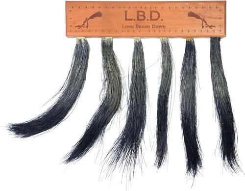 PITTMAN GAME CALLS LONG BEARD DOWN MULTI TURKEY BEARD MOUNT<