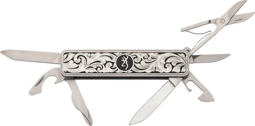 BROWNING KNIFE MORGAN FOLDER LARGE MULTI FUNCTION ENGRAVED*