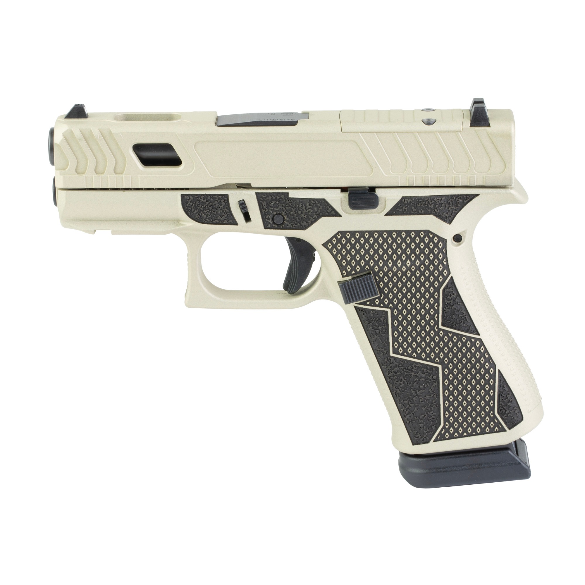 Glock 43X 9mm 3.41" 15rd Banshee Tan Ported Pistol