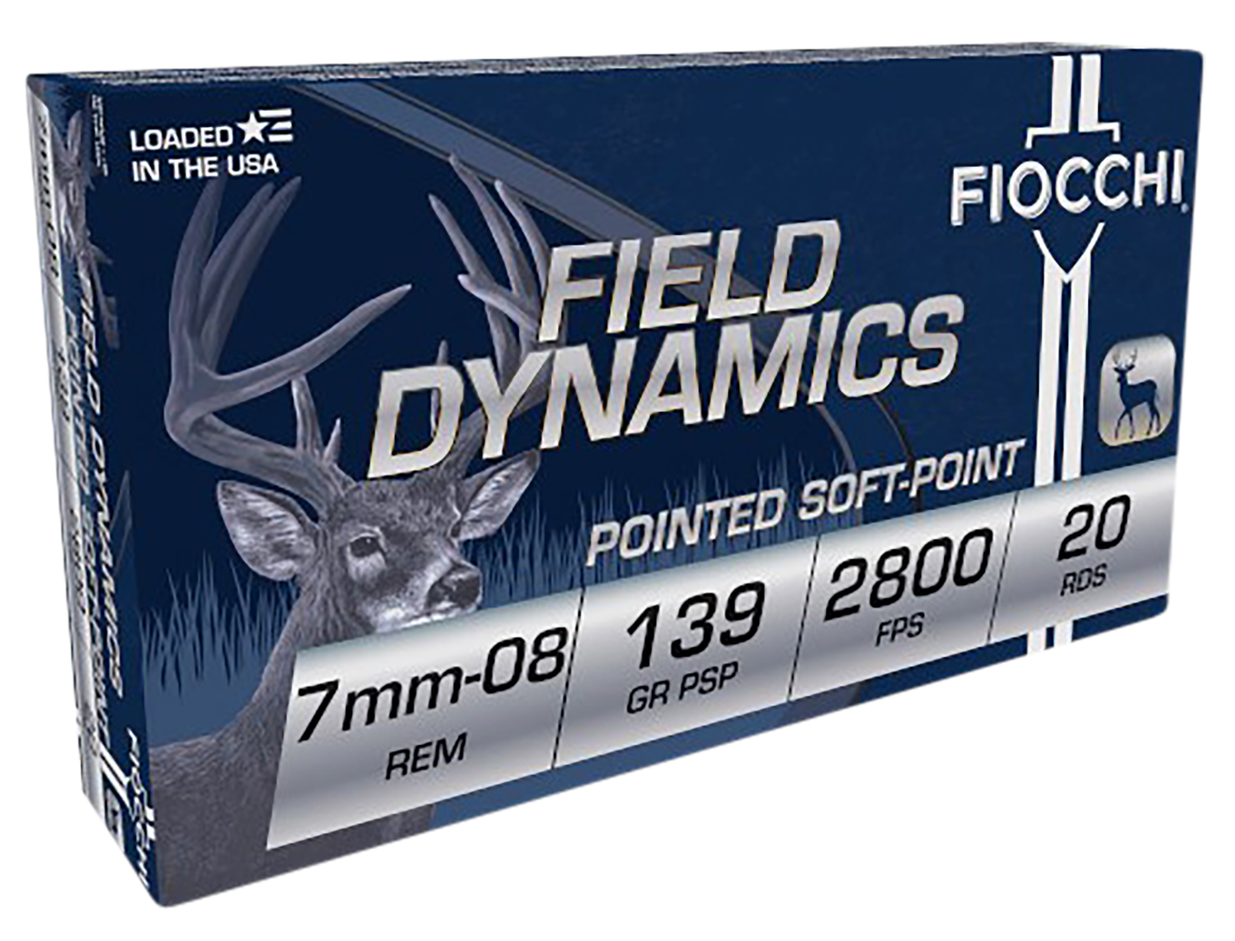 Fiocchi 7MM08B Field Dynamics 7mm-08Rem 139gr Pointed Soft Point 20 Per Box/10 Case