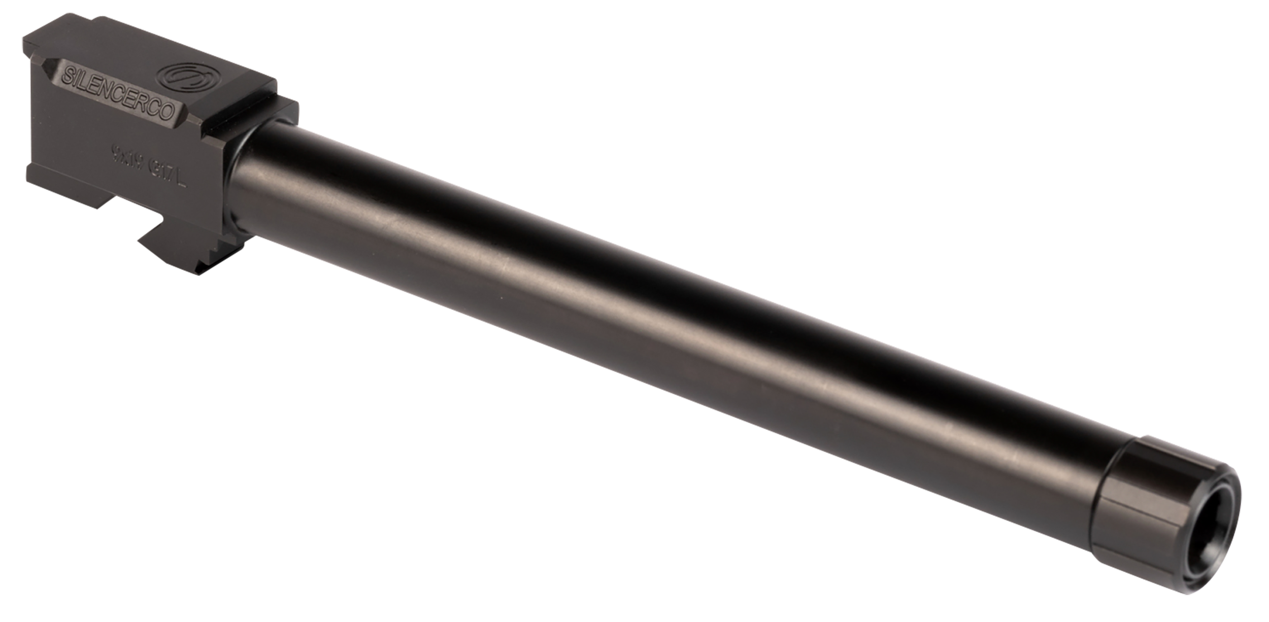 SilencerCo AC861 Glock  9mm Luger 6.50" Threaded Black Nitride Stainless Steel, Fits Glock 17L