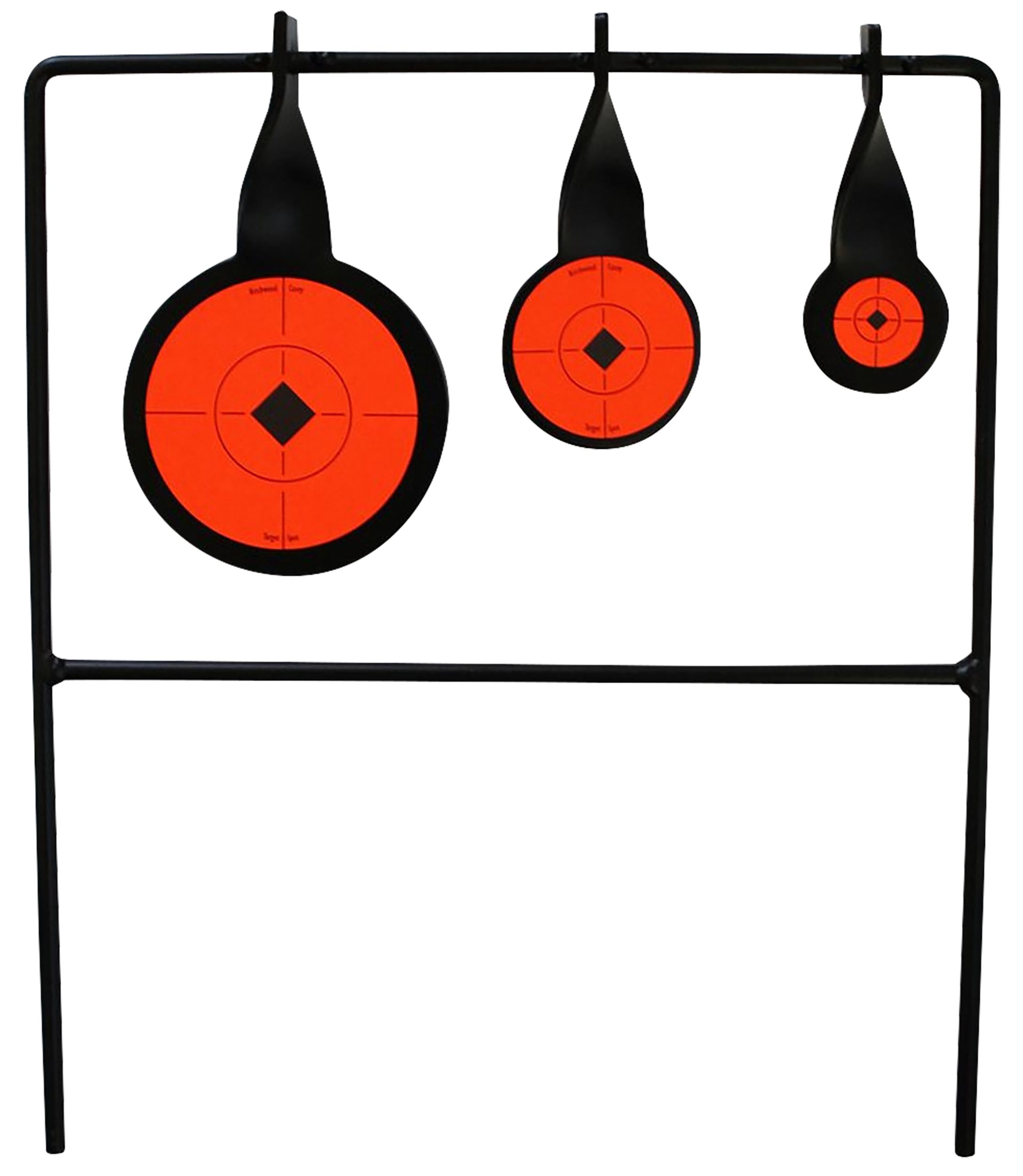 Birchwood Casey 46322 World of Targets Qualifier Rimfire Pistol/Rifle AR500 Steel Black/Orange Bullseye Illustration Impact Enhancement Motion