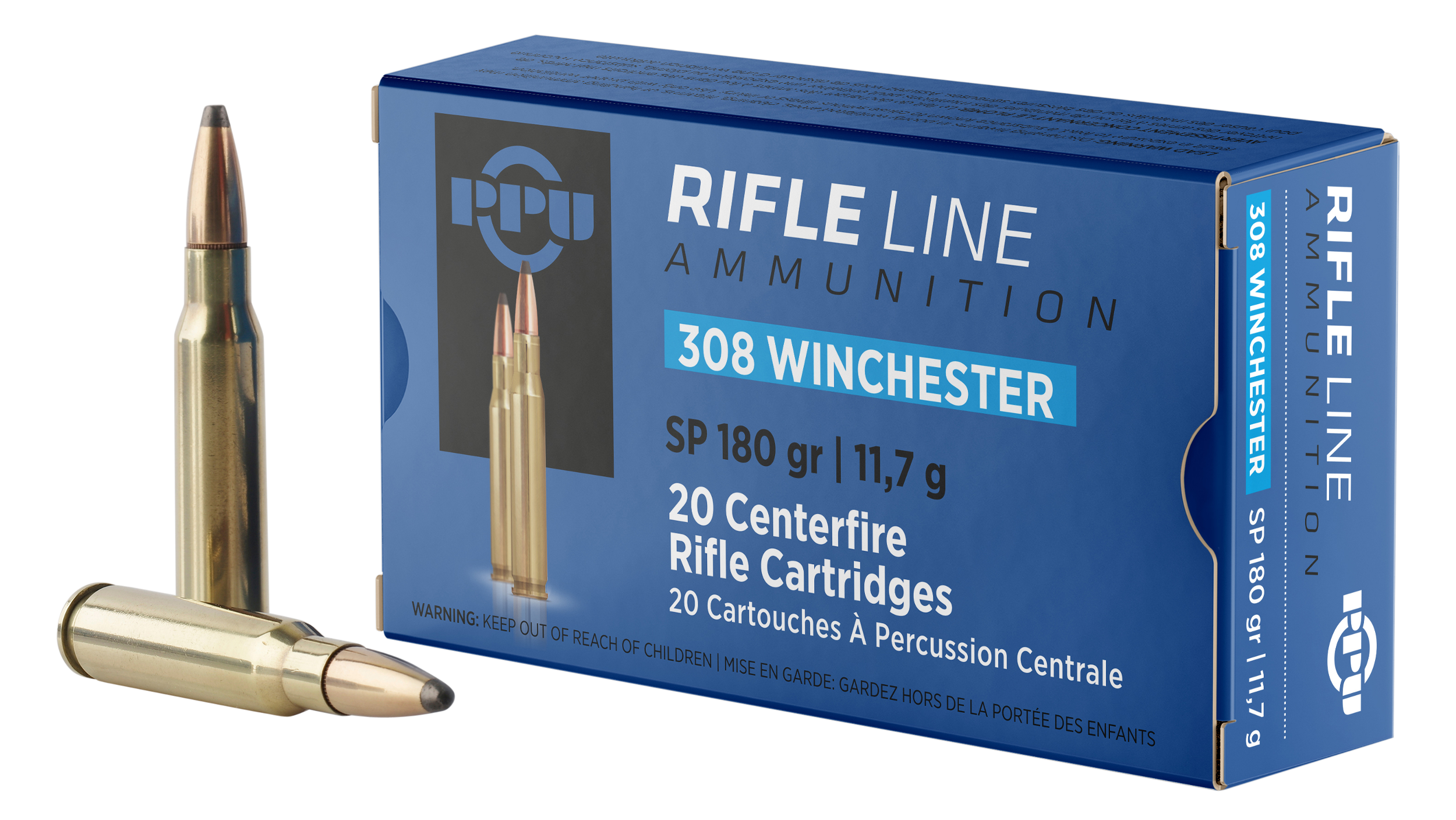 PPU PP3083 Standard Rifle 308Win 180gr Soft Point 20 Per Box/10 Case
