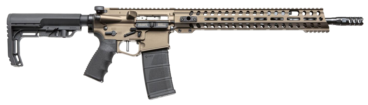 Patriot Ordnance Factory 00910 Renegade + 223 Rem,5.56x45mm NATO 16.50" 30+1 Burnt Bronze 6 Position MFT BMS Minimalist Stock