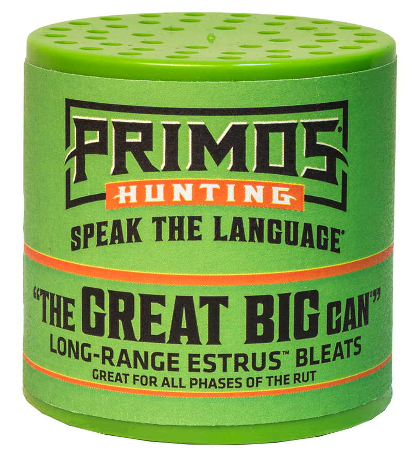 Primos 738 The Great Big Can Doe Bleat Attracts Deer Green Plastic