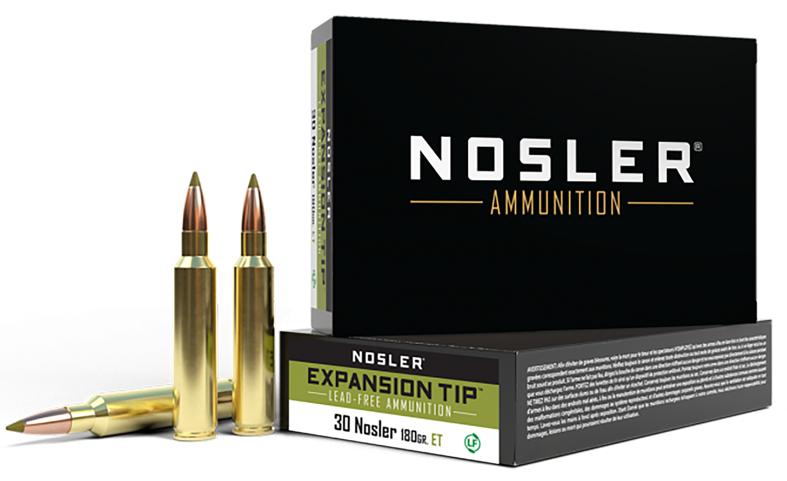 Nosler 40330 E-Tip  30Nosler 180gr E-Tip Lead-Free 20 Per Box/10 Case