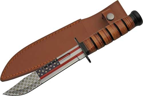 SZCO RITE EDGE 7" FLAG COMBAT FIGHTER 12" OAL W/SHEATH