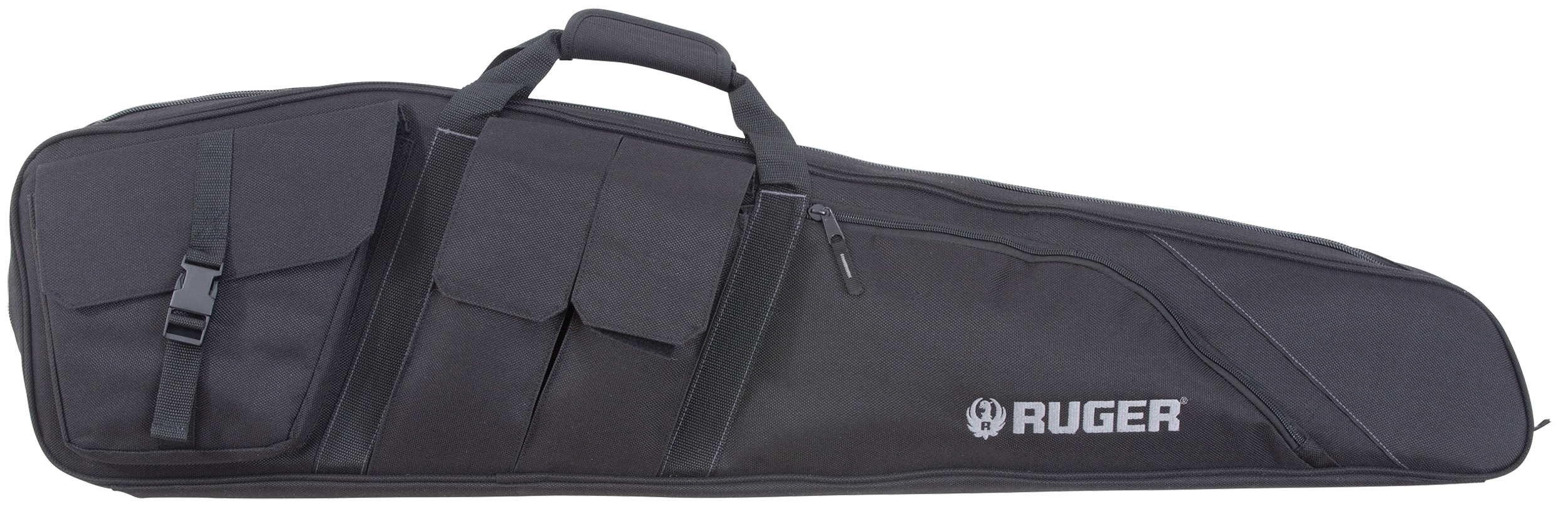 Ruger 27932 Defiance Tactical Rifle Case  42" Black Endura with Ruger Logo, Carry Handle, Knit Lining, Mag Pocket, Accessory Pockets & Lockable Zipper