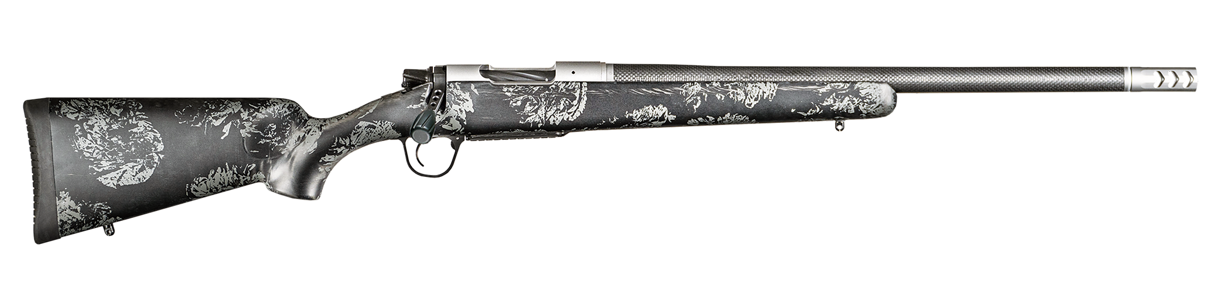 Christensen Arms 8010659900 Ridgeline FFT 25 Creedmoor 4+1 24" Carbon Fiber Threaded Barrel, Stainless Steel Drilled & Tapped Receiver, Carbon w/Gray Accents Sporter FFT Carbon Fiber Stock