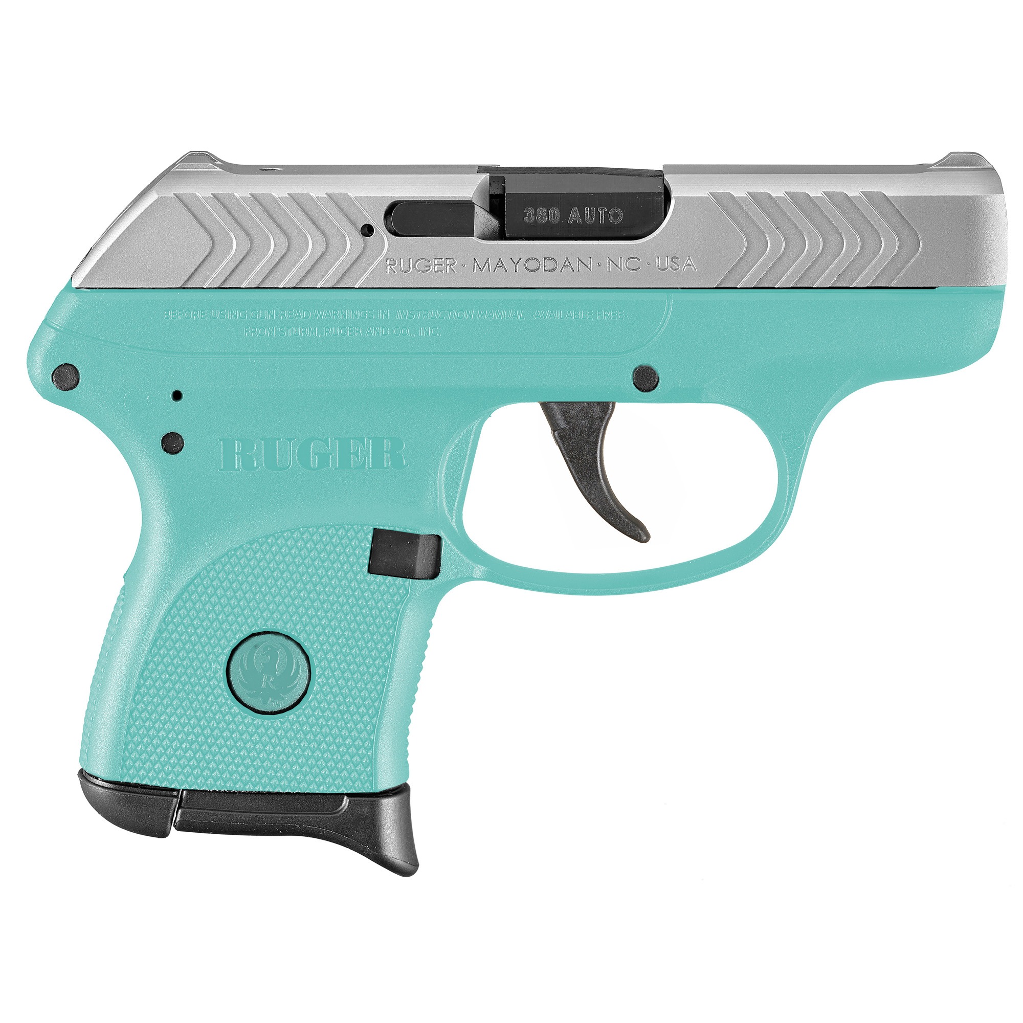 RUGER LCP 380ACP 2.75" TURQ/NCKL 6RD