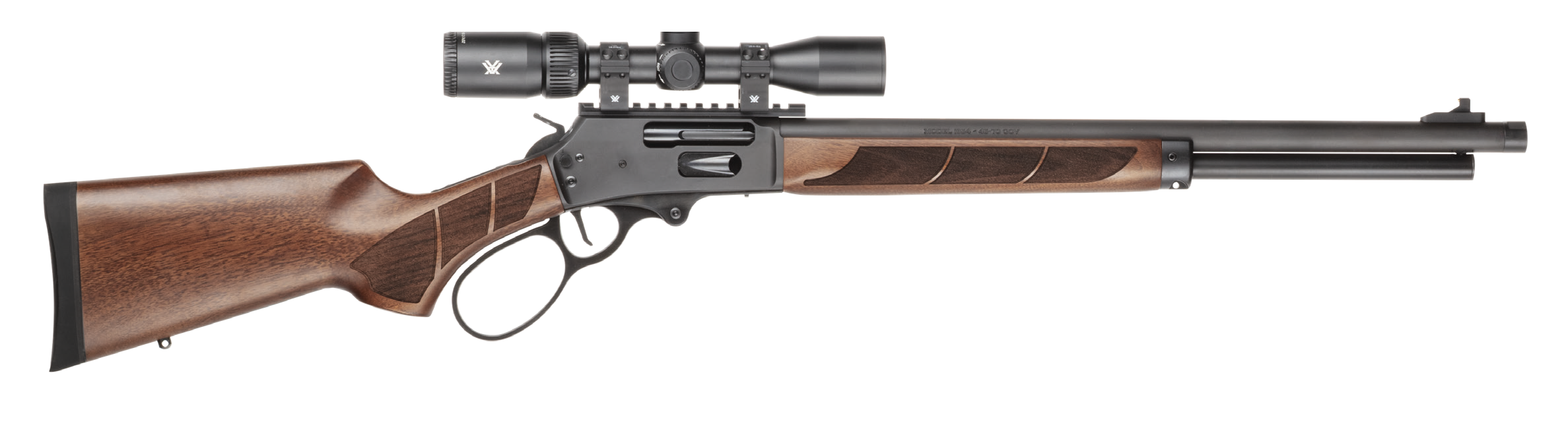 Smith & Wesson 14829 1854 Combo 45-70 Gov 6+1 20" Black Armornite Threaded Barrel, Black Armornite Stainless Steel Receiver w/Picatinny Rail, Walnut Forend & Fixed Stock, Vortex Crossfire HD 2-7x32mm