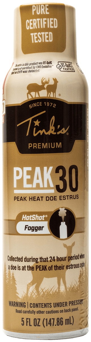 Tinks W5503 Peak30 Hot Shot Deer Doe In Estrus Scent 5 oz Fogger