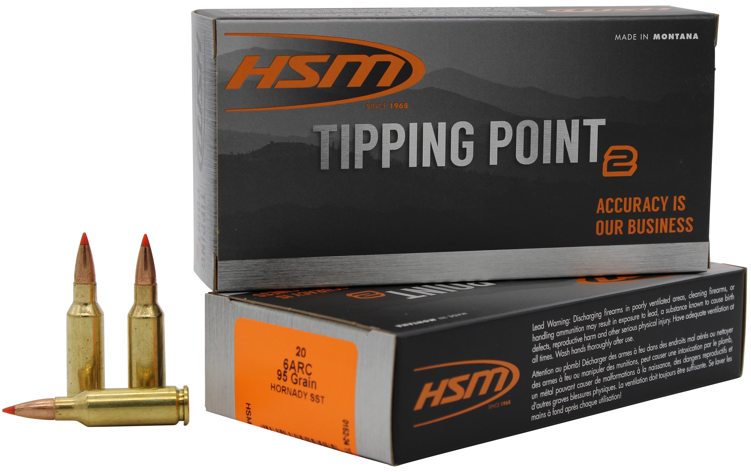HSM 6ARC2N Tipping Point Super Shock Tip 6mm ARC 95 gr 20 Per Box/ 25 Case
