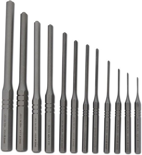 GRACE USA ROLL PIN PUNCH SET STEEL 12PC W/VINYL POUCH!