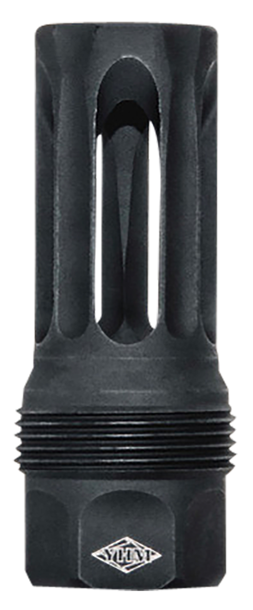 Yankee Hill 440528 sRx Q.D. Flash Hider Long Black Phosphate Steel with 1/2"-28 tpi, 9mm, 2.30" OAL & 9.375" Diameter for sRx Adapters