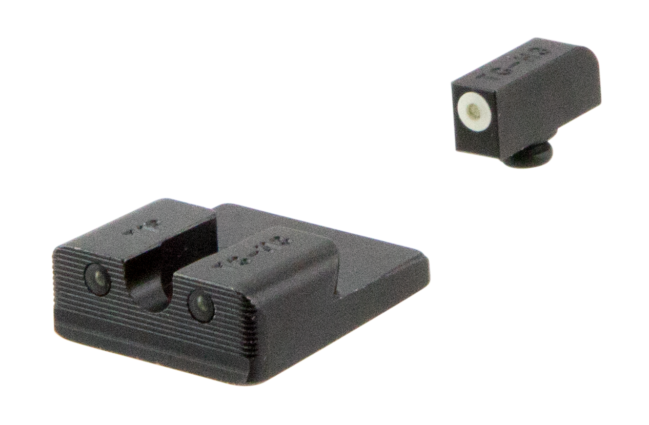 TruGlo TG231T2W Tritium Pro Black | Green Tritium White Outline Front Sight Green Tritium Rear Sight