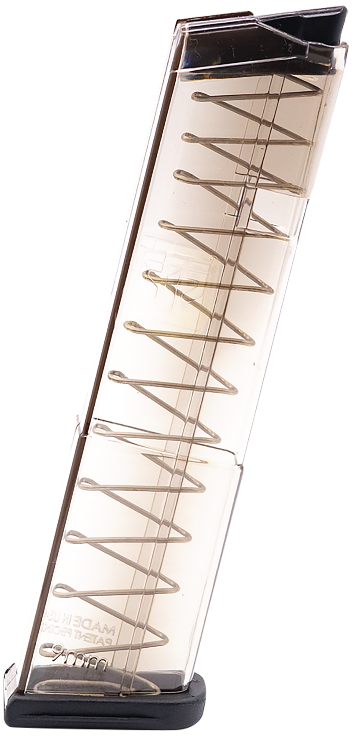 ETS Group GLK4312 Pistol Mags 12rd 9mm Luger Compatible w/ Glock 43 Clear Polymer