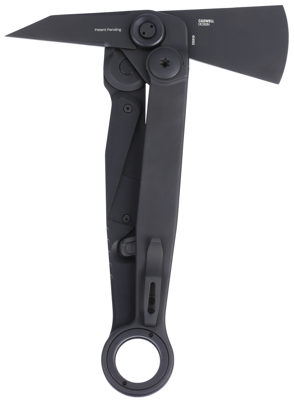 CRKT 4141KX Provoke X 1.84" Folding Axe w/Spike SUJ2 Blade, Black Stainless Steel w/GRN Overlay Handle, 8.69" OAL