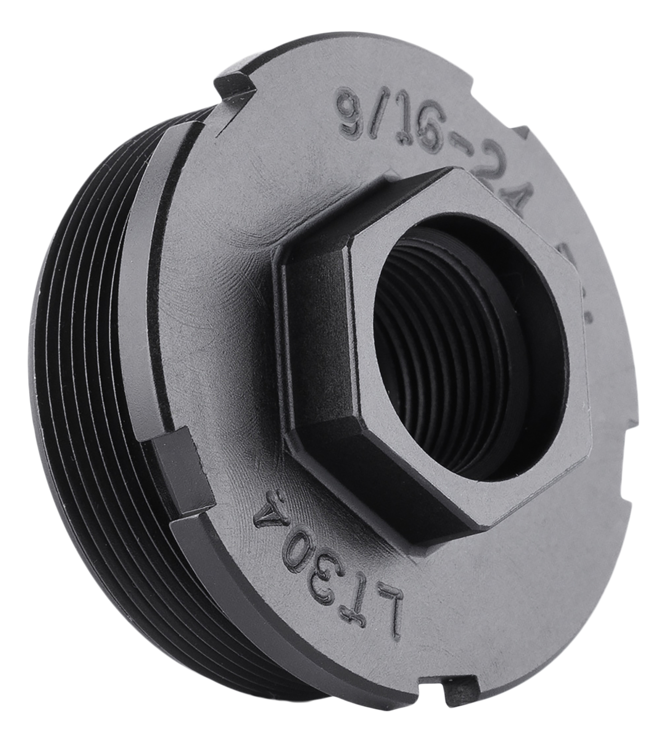 Dead Air LT301 HUB Direct Thread Mount 1/2"x28 4140 HT Alloy Steel Black
