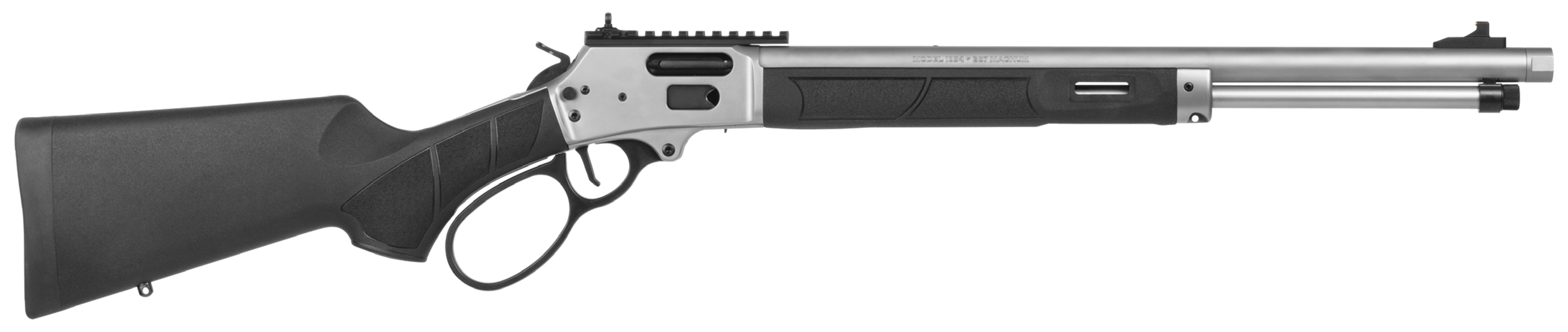 Smith & Wesson 13813 1854  357 Mag 10+1 19.25" Stainless Threaded Barrel, Picatinny Rail Stainless Steel Receiver, M-LOK Forend, Fixed w/Textured Grip Panels Black Synthetic Stock