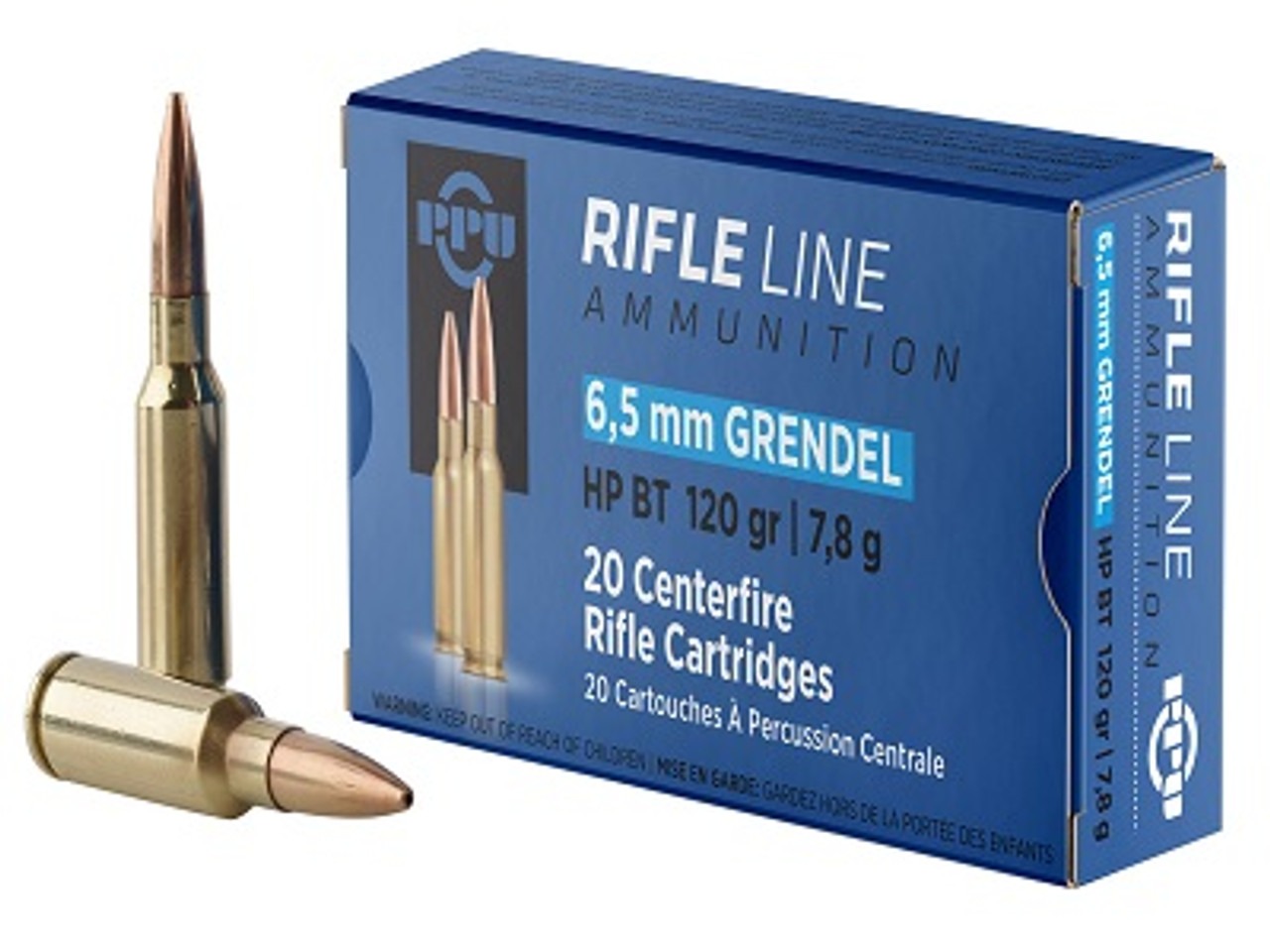 PPU 6.5 GRENDEL HPBT 120GR 20RD BOX 25 BOXES PER CASE