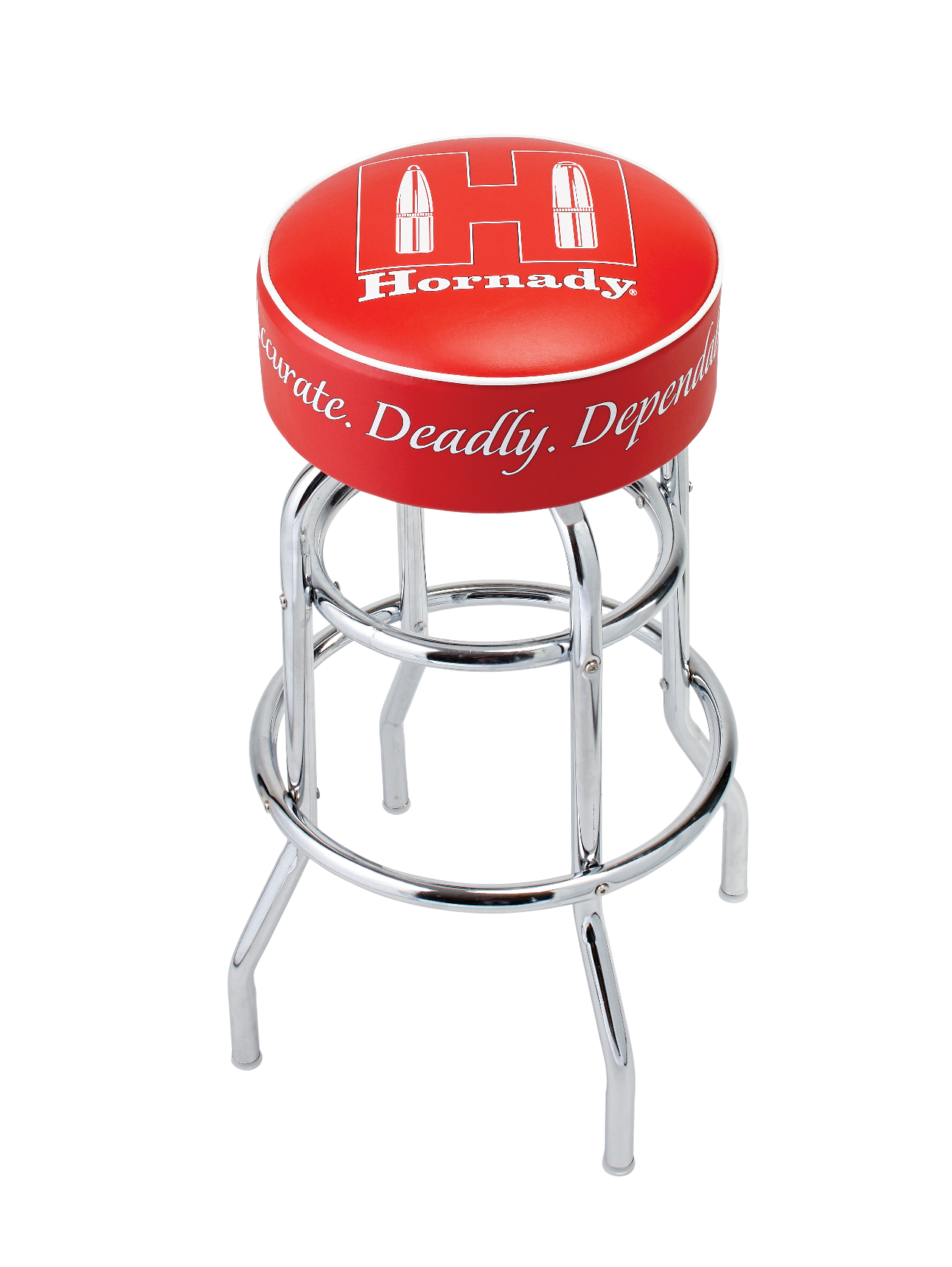 Hornady 99103 Reloading Bench Stool Chrome Red Chromed Steel Vinyl