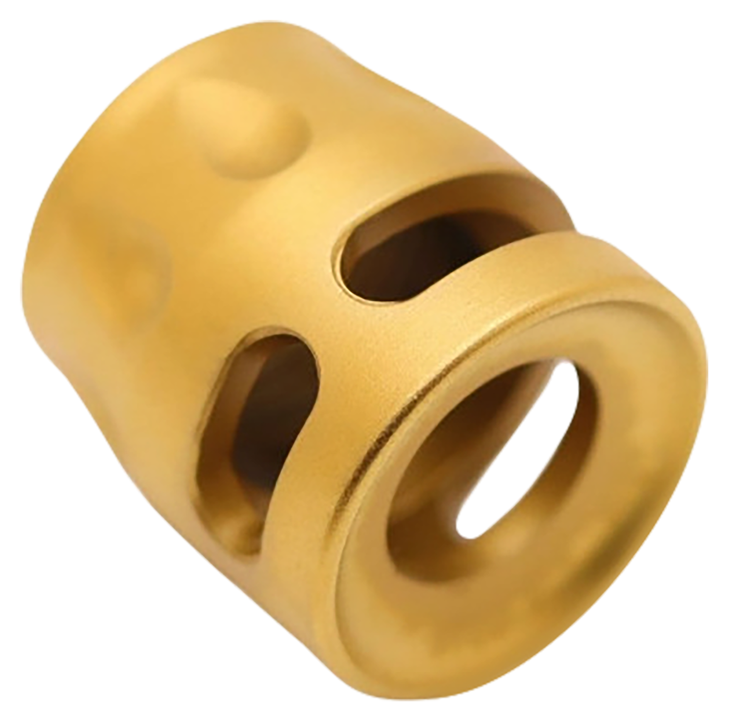 True Precision Inc TPSMICROG Micro Compensator S-Type Gold 416R Stainless Steel 1/2"x28 Threads 9mm/380 ACP