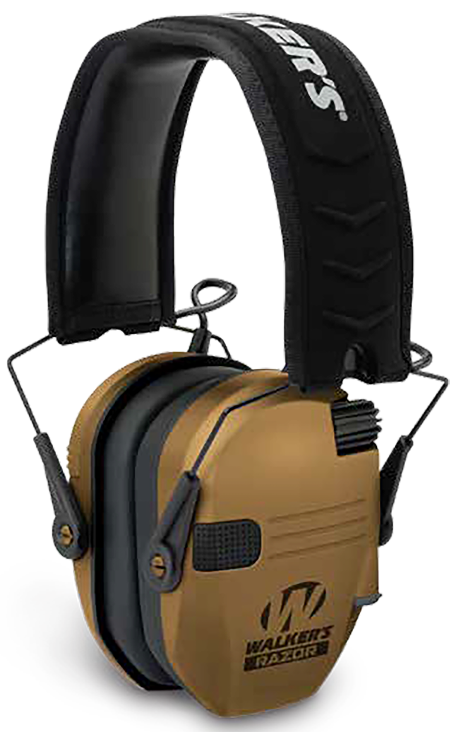 Walker's GWPRSEMBB Razor Slim Electronic Muff 23 dB Over the Head Battle Brown/Black Polymer