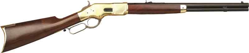 CIMARRON 1866 YELLOWBOY 45LC 20" OCTAGON BRASS/BLUED WALNUT