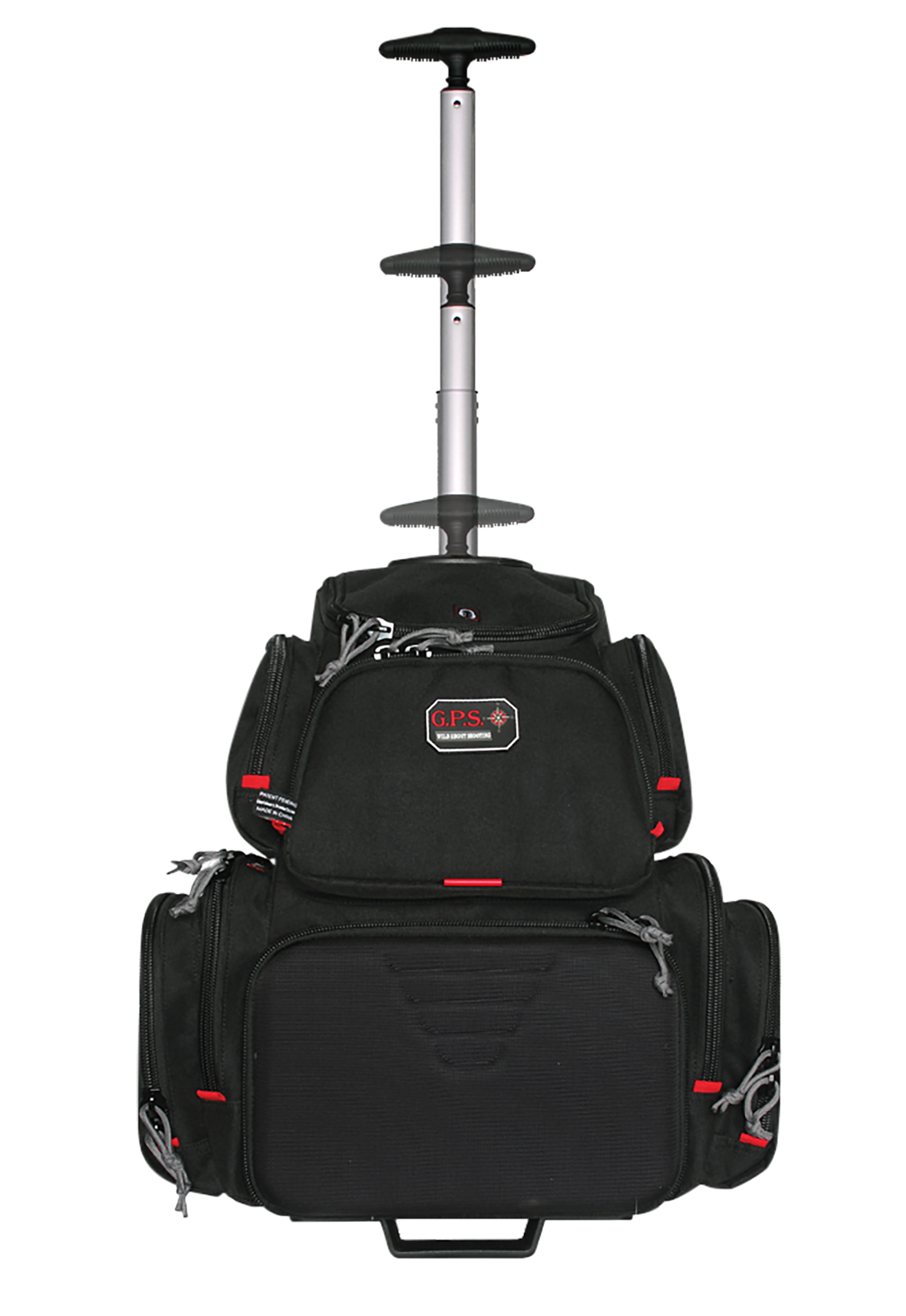 GPS Bags 1711ROBP Handgunner Rolling Backpack Black 600D Polyester Holds 4 Handguns